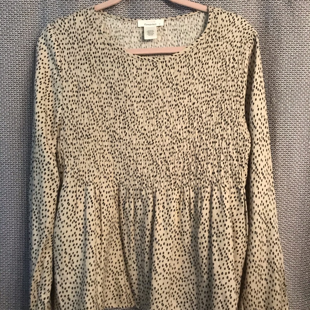 Urban Romantics Black and Tan blouse.